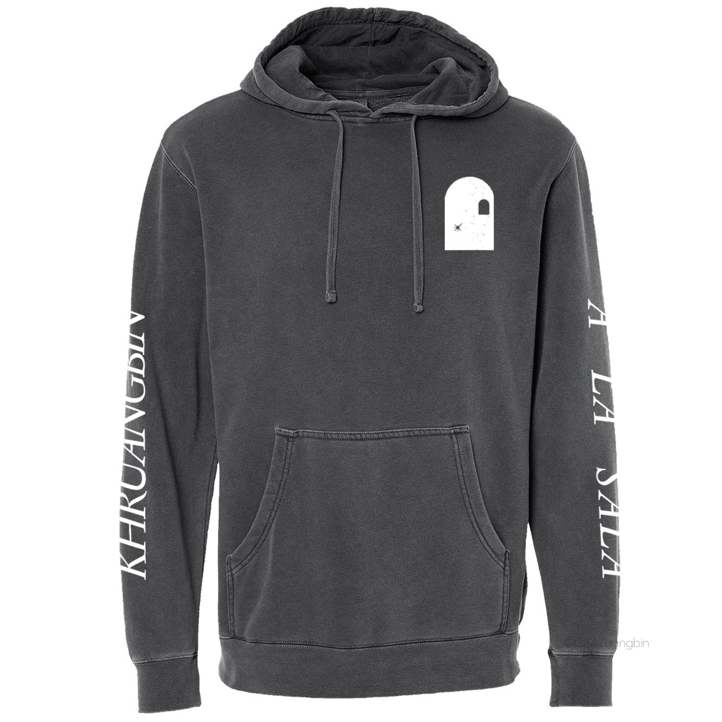 hoodie-grey-front archway-back tour dates and cities-sleeve "Khruangbin" and "A La Sala"