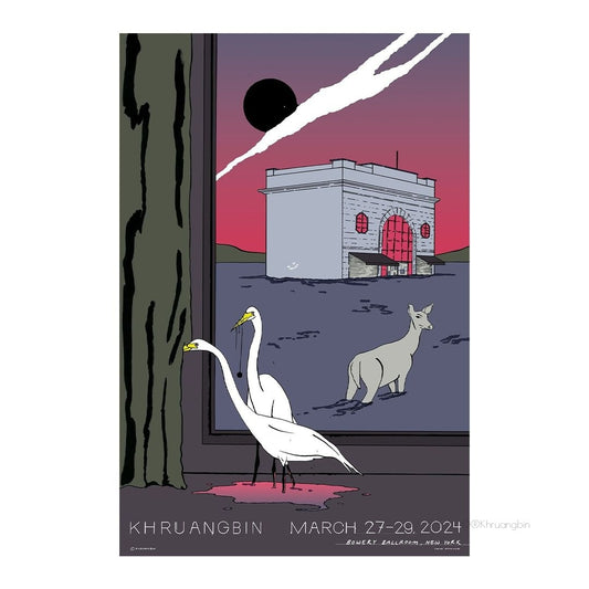 poster-new york-tour dates-two birds and one deer next to building