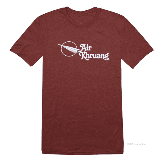 tee-heather red-"Air Khruang" with paper air plane