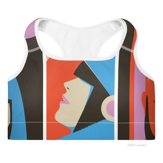 sports bra-golden cosmos design