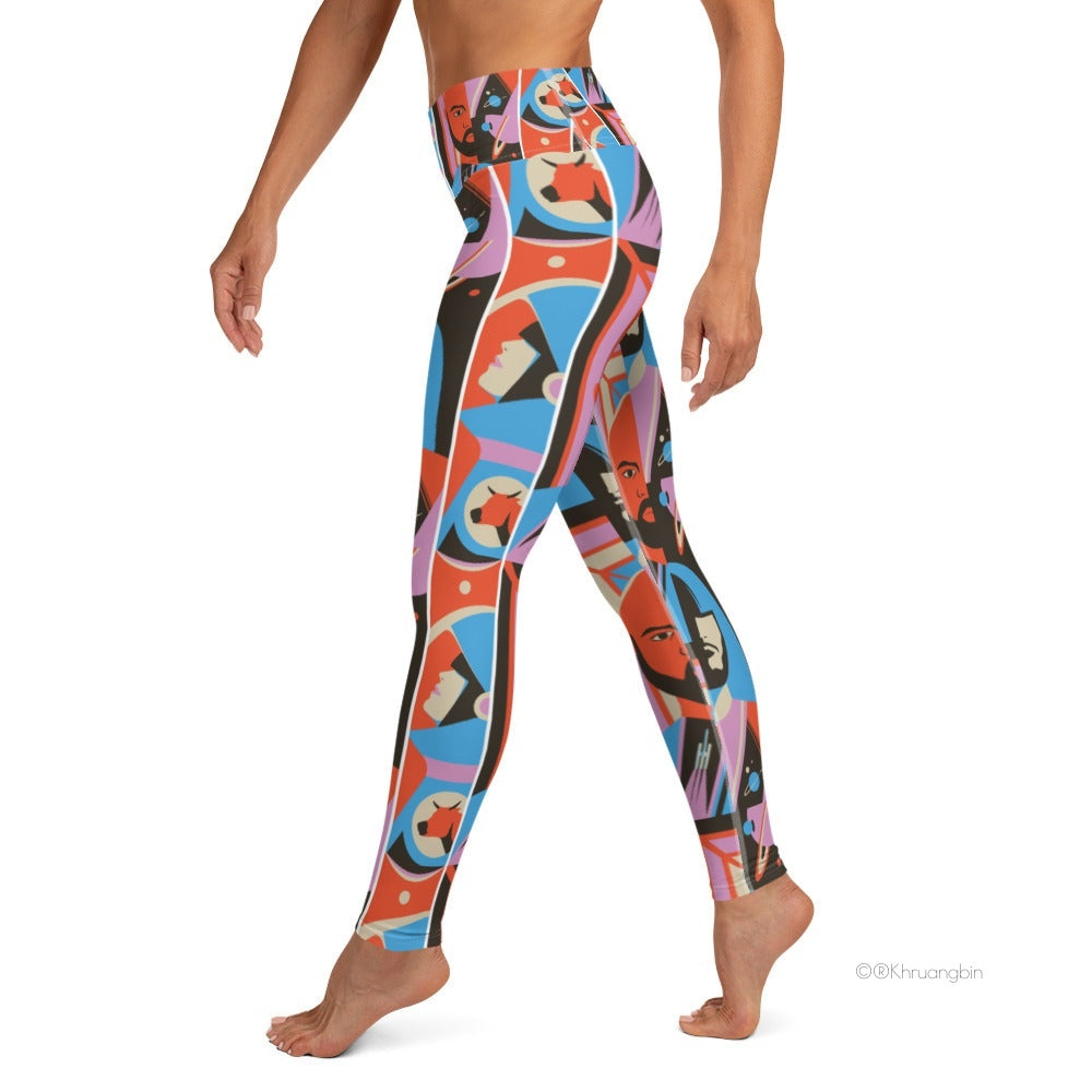 Golden Cosmos Women's Yoga Leggings.