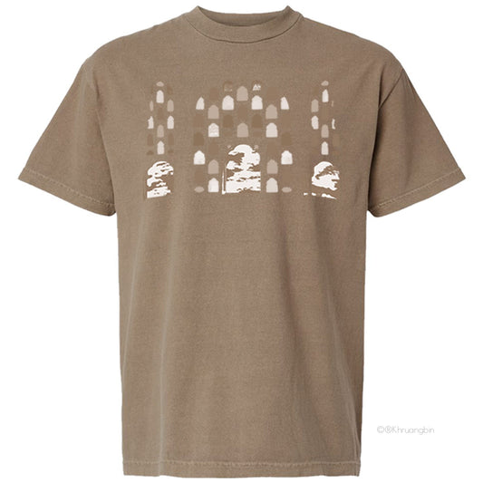 Ghostly Window Brown Tee