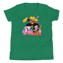 Load image into Gallery viewer, Youth Green shirt with picture of members on front
